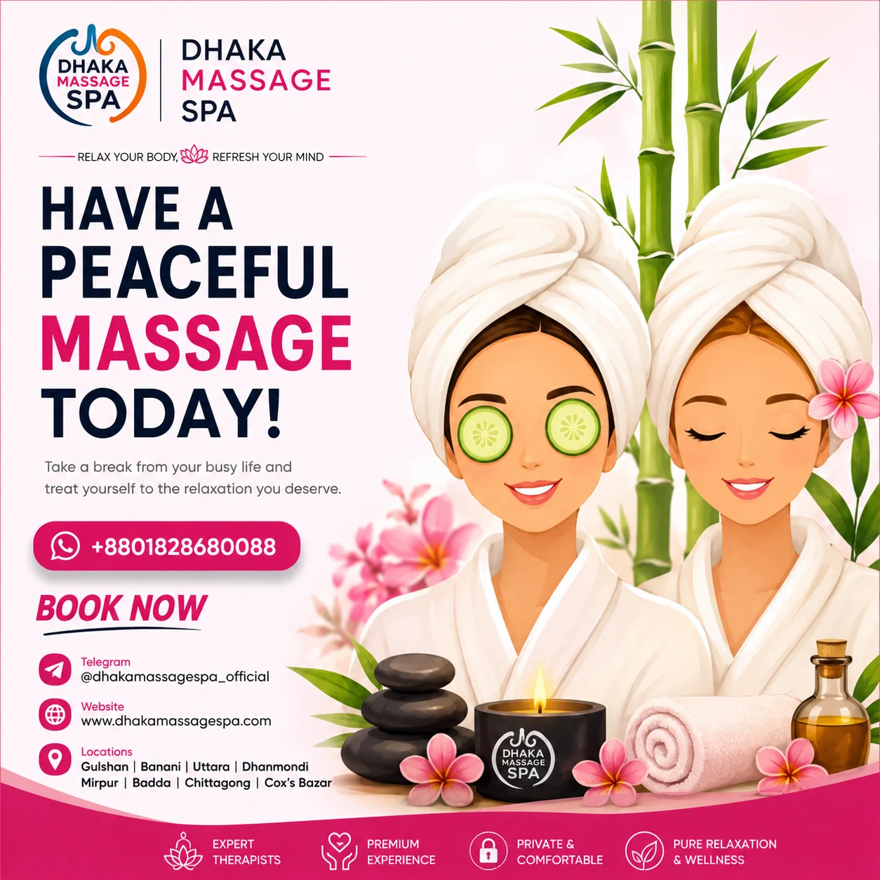 Spa Gallery Dhaka – Luxury spa interior at Dhaka Massage Spa